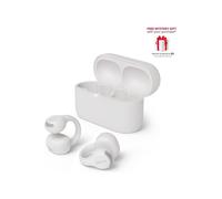 Philips TAQ2000WT Ear Cuff Style True Wireless Open Ear Multipoint Bluetooth Earbuds - 28 Hours Playtime, Pocket-sized charging case, Clear calls, Ideal for commuting and exercise - White