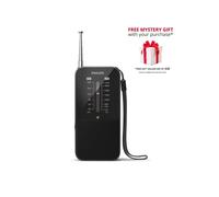 Philips Tar1509-00 Portable Fm/am Radio In Black