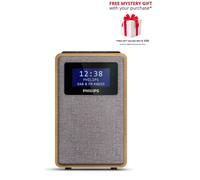 Philips TAR5005/10 radio Clock Digital Grey, Wood