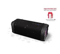 Philips TAS2000B Bluetooth Wireless Speaker with LED Lightshow, 20 W Bass+, Auracast, 20 Hrs Play Time, IPX5 Splash-Proof, USB Playback, Mic, App Control - Black