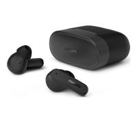Philips TAT2000BK True Wireless In Ear Bluetooth Headphones - Small buds, Dynamic bass, 4 mic technology - Pocket size charging case, 32 hours play time, Ideal for commuting and exercise - Black