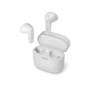 PHILIPS TAT2139WT/00 True Wireless In Ear Bluetooth Headphones - Small buds. Great value Natural sound. Dynamic bass, Pocket-sized charging case, Clear calls - White