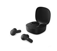 Philips TAT2200BK True Wireless Earbuds with Active Noise Cancelling, 36h Play Time, SecureFit Tips, 4-Mic Clear Calls, Bluetooth 6.0, IPX4, Compact Case, Black