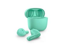 Philips TAT2236GR/00 Wireless Earbuds, Adults In Ear Earbuds without Ear Tips, Super Slim Charging Case, Splash and Sweat Resistant, Bluetooth,18 Hours Play Time, Built In Mic, Comfortable Fit, Green