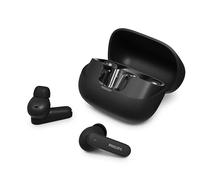 PHILIPS TAT3000BK True Wireless Earbuds with Adaptive Noise Cancelling, 48h Play Time, SecureFit Tips, 6-Mic Clear Calls, Bluetooth 6.0, Auracast, IPX4, Compact Case, Black