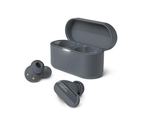 Philips TAT3508BK True Wireless Bluetooth Noise Cancelling In-Ear Headphones with Mic | Natural Sounding Silicone Earbuds | Up To 21 Hours Play Time | IPX4 Water Resistant | Black