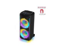 Philips TAX5000E Bluetooth Party Speaker 200W Max, Bass+, Lightshow, 14h Battery, TWS & Auracast, Mic/Guitar Inputs, IPX4 Splash-Proof, USB, AUX, App Control, Wheels & Handle