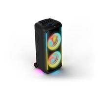 Philips TAX5000E Bluetooth Party Speaker 200W Max, Bass+, Lightshow, 14h Battery, TWS & Auracast, Mic/Guitar Inputs, IPX4 Splash-Proof, USB, AUX, App Control, Wheels & Handle