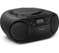 Philips TAZ2500 Portable CD Soundmachine with Cassette Player, DAB+/FM Radio, Bluetooth 6.0, USB Playback, Audio-In, Dynamic Bass Boost, Stereo Speakers, AC/Battery Powered - Black