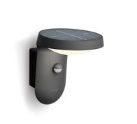 Philips Tyla Ultra Efficient Solar Wall Light [1 x 9W Warm White] Anthracite Grey for Outdoor Lighting, Garden, Drive, Patio