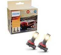 Philips Ultinon Classic LED car headlight bulb (H11), 3.500K warm white light, halogen color match, 80% more brightness*, Easy-fit LED bulb, set of 2