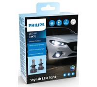 Philips Ultinon Pro3022 LED Car Headlight Bulb (H7), +100%, cool white light of 6.000K, set of 2