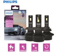 Philips Ultinon Rally 3551 LED H4 H7 H11 HB3 HB4 HIR2 Max Power 50W 4500LM Car Headlight 6500K White Max Lumen Watt LED Bulbs 2X