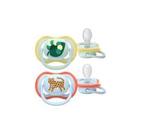 Philips Ultra Air Pacifier 0-6m Green/Blue x2