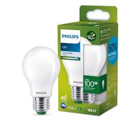 Philips Ultra Efficient 7.3W E27 LED Classic Bulb, Cool White/Frosted