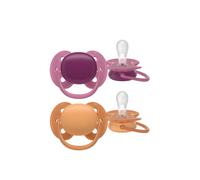Philips Ultra Soft Pacifier 18m+ Purple/Orange x2