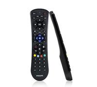 Philips Universal Remote Control for Samsung, Vizio, LG, Sony, Sharp, Roku, Apple TV, RCA, Panasonic, Smart TVs, Streaming Players, Blu-ray, DVD, Simple Setup, 4-Device, Black, SRP9243B/27