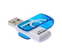 Philips USB Flash Drive fm16fd00b/00 - Memory 16 GB, USB 2.0, USB Connector Type A, 16 MB/s, Cap, Black, Silver)