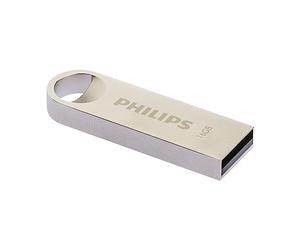 Philips USB Stick 16GB USB 2.0 Flash Drive Moon Edition for PC, Laptop, Computer Reads up to 20MB/s Metal Keychain Ring Capless