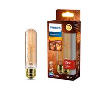 Philips Vintage Amber Spiral T30 Bulb, Dimmable, Flicker-Free, EyeComfort, 270 Lumen, Flame (1800 K), 3.1 W=25 W, E27 Base, 1-Pack
