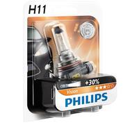 Philips Vision Halogen H11 Car Headlight Bulbs (Single)