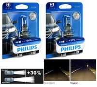 Philips Vision 30% H1 55W Two Bulbs Head Light Replacement Plug Play High Beam