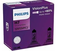 PHILIPS 12972VPC2 12V 55W H7 VisionPlus car headlight bulb PX26d x2