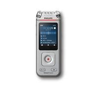 Philips DVT4115 Digital Voice Tracer Flash card Chrome. Silver