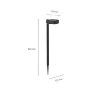 Philips Vynce LED ground spike light, head 10.5 x 10.5 cm