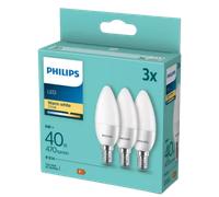 Philips Warm White E14 40 W LED Bulb - 3 Pcs