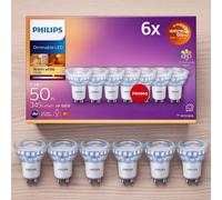 Philips 3.8W LED GU10 Dimmable Light Bulb - 6 Pack