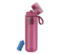 PHILIPS Water GoZero Active BPA-Free Water Bottle with Fitness Tap Water Filter, Sport Squeeze Water Bottle, Lightweight, 32 oz with Fitness Filter, Plum