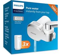 Philips Water Ontap Filter AWP3705P3/10 MICROFILTRATION with DIGITAL DISPLAY and 3 replacement cartridges, 1000 L filtration capacity