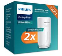 Philips Water Ontap Filter Cartridge AWP315P2/10, ULTRAFILTRATION, Reduces Chlorine, Lead, microplastics, Bacteria, 1200 L Filtration Capacity, Double Pack