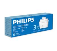Philips Water Replacement Filter Cartridges, 3-Pack, Brita Compatible, Reduces MICROPLASTICS, Chlorine, LIMESCALE, Heavy Metals