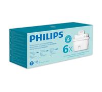 Philips Water Replacement Filter Cartridges Softening+, 6-Pack, Brita Compatible, UP to 50% More Water-Hardness Reduction