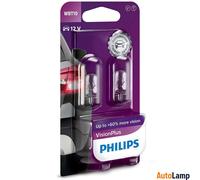 PHILIPS WBT10 Vision Plus Halogen W6W Bulbs 12V 6W W2,1x9,5d 12040VPB2 Twin