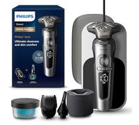 Philips Shaver Series 9000 Prestige, Wet and Dry Electric Shaver, Bright Chrome, Lift & Cut Shaving System, SkinIQ Technology, Beard Styler