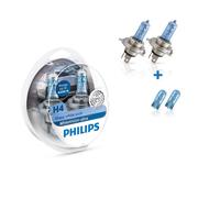 Philips Whitevision Ultra 4200K 12V H4 60/55W + Pair Of T10 Bulbs