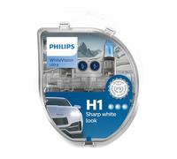 Philips WhiteVision Ultra Car Headlight Bulbs H1 (Twin Pack) White Vision NEW