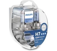 Philips WhiteVision ultra H7 car headlight bulb, 4.200K, set of 2
