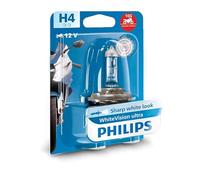 Philips WhiteVision ultra moto H4 motorcycle headlight bulb, up to 4.200K, 1 piece