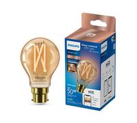 Philips Smart Wiz Connected Vintage LED Light Bulb, B22, Dimmable, 903 Lumens, Tunable, Warm White or Cool White, Alexa and Google Compatible, App and Voice Control
