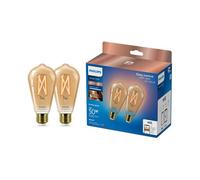 Philips Wiz E27 50W Led Cool White & Warm White St64 Non-Dimmable Light Bulb Pack Of 2