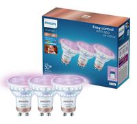 Philips WiZ GU10 4.7W Smart LED Bulb - Pack of 3