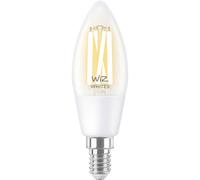 WiZ Smart Bulb, White E14 Candle LED Bulb 40W, Warm to Cool White Light, Connected WiFi Works with Alexa, Google Asst & HomeKit, App Control for Livingroom, Bedroom with Circadian Rhythm Lighting