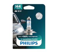 Philips X-tremeVision Pro150 H4 car headlight bulb +150%, single blister