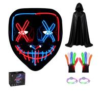 Philivivi Scary LED Halloween Costume Accessories for Adults