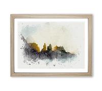 Phillip Island In Australia In Abstract Modern Art Framed Print | A2 Oak Framed Wall Art | Ready to Hang | Abstract Landscape Picture | Living Room Bedroom Lounge Office