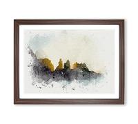 Phillip Island In Australia In Abstract Modern Art Framed Wall Art Print, Ready to Hang Picture for Living Room Bedroom Home Office Décor, Walnut A3 (46 x 34 cm)